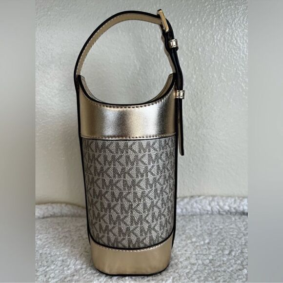 NWT Michael Kors Signature Logo Wine Bottle Holder - Picture 2 of 4